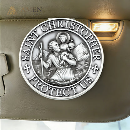 Saint Christopher Protector Car Visor Clip Amen Artisan