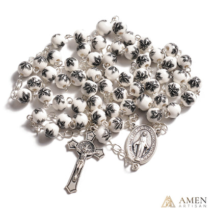Pine Needles Ceramic Rosary