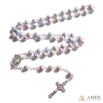 Magnolia Ceramic Rosary Amen Artisan