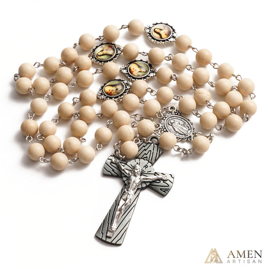 Ivory Jade Rosary Amen Artisan
