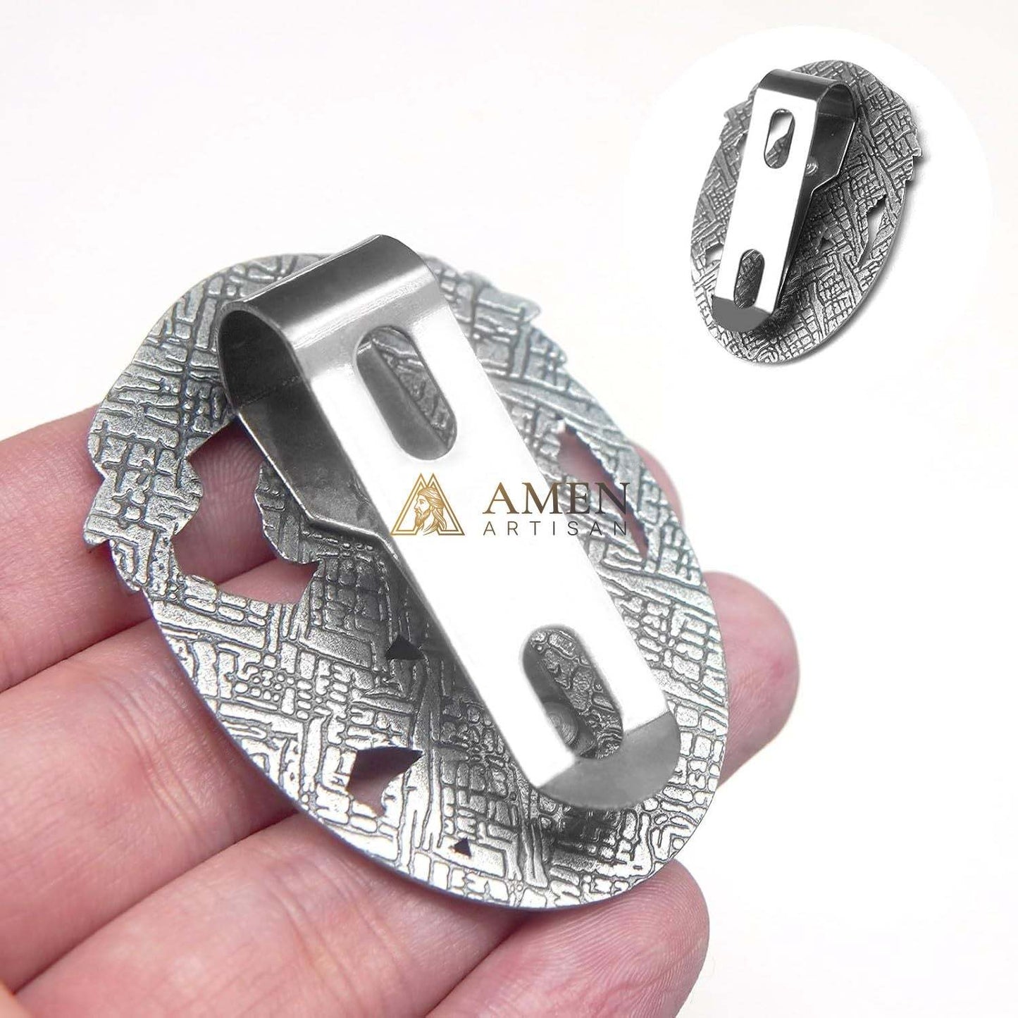 St Michael Medal Car Clip Amen Artisan