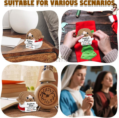 Handmade Positive Jesus Crochet Doll Amen Artisan