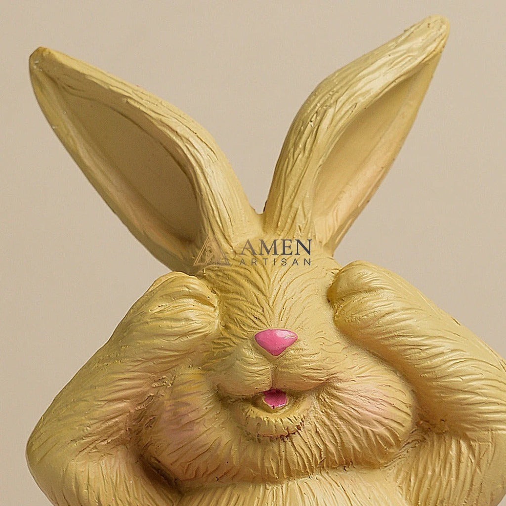 Easter Bunny Egg Statue Amen Artisan