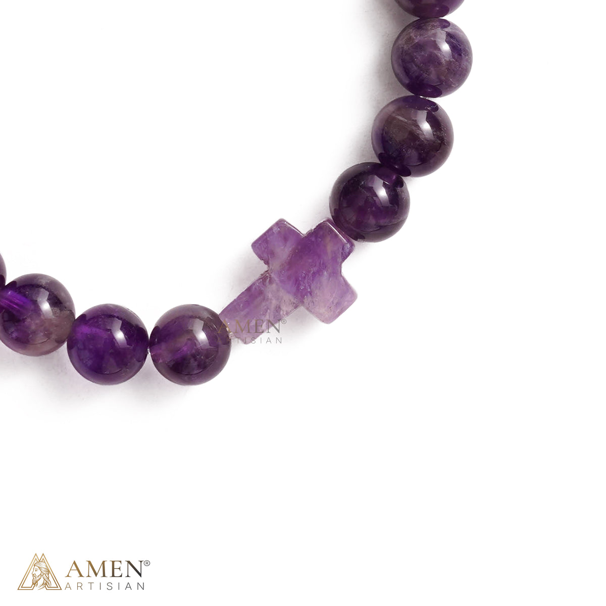 Natural Stone Cross Bracelet