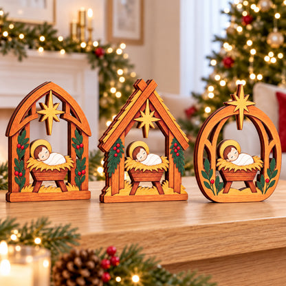 Christmas Nativity Manger Display