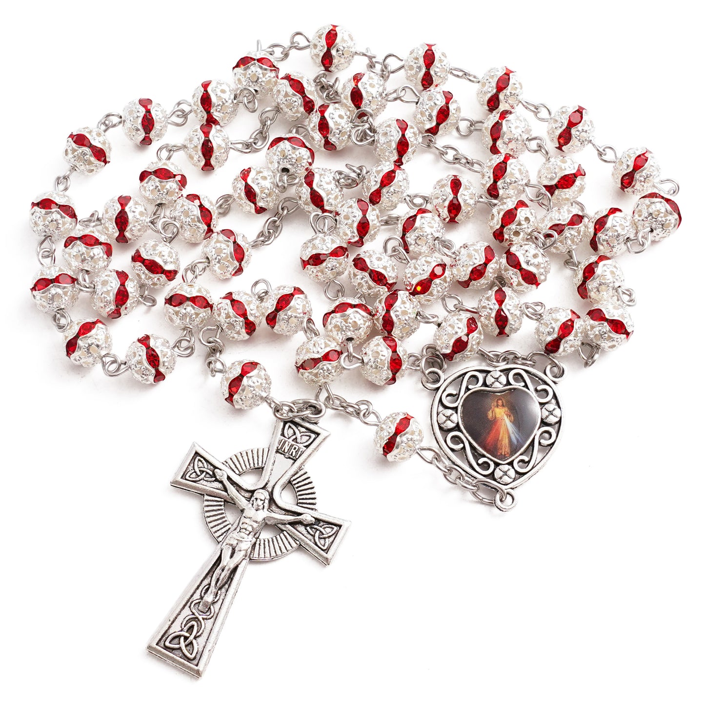 Crystal Rosary That Captures Light – Celtic Prayer Beads | Amen Artisan