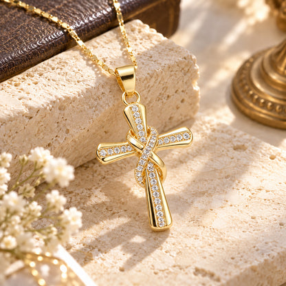 Intertwined Cross Necklace