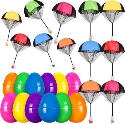 Prefilled Easter Eggs with Colorful Bunny Parachute Easter Egg Gift Set Amen Artisan