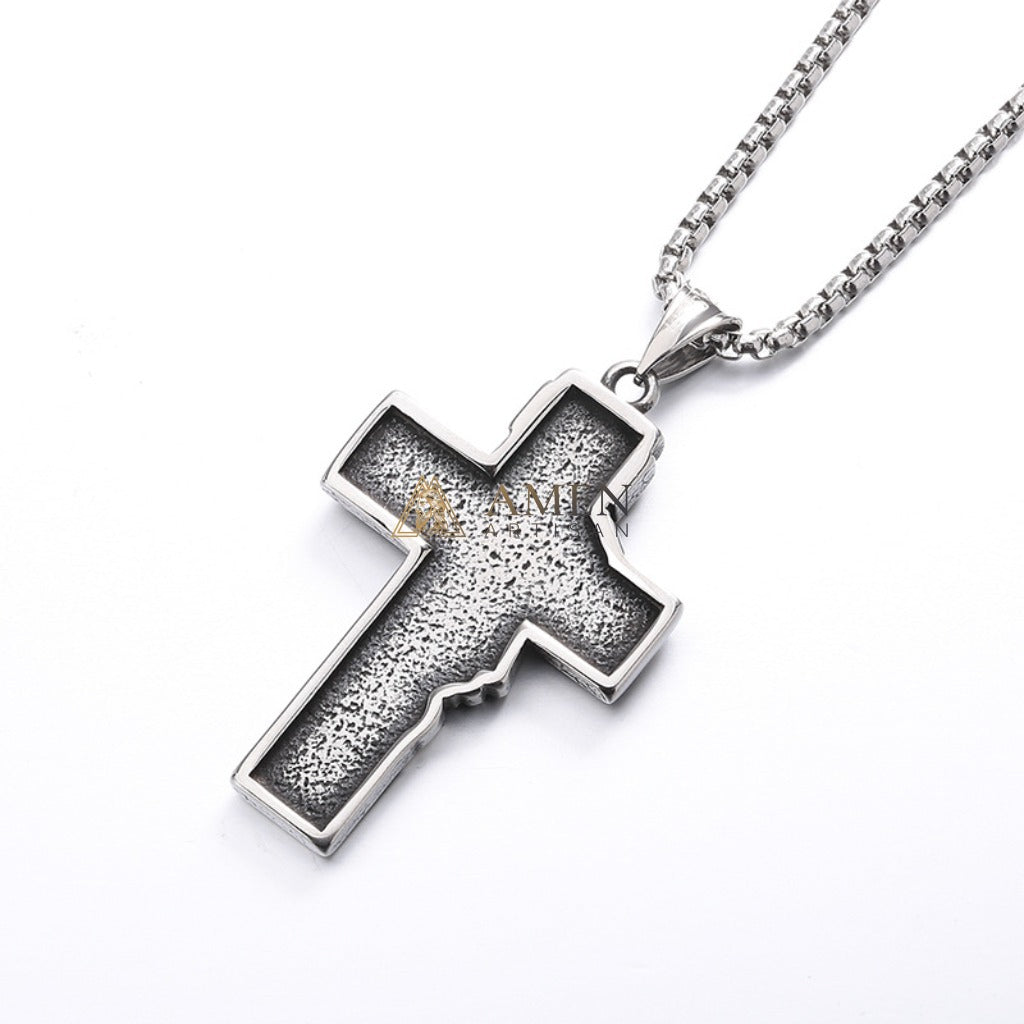 Jesus Cross Pendant Necklace Amen Artisan