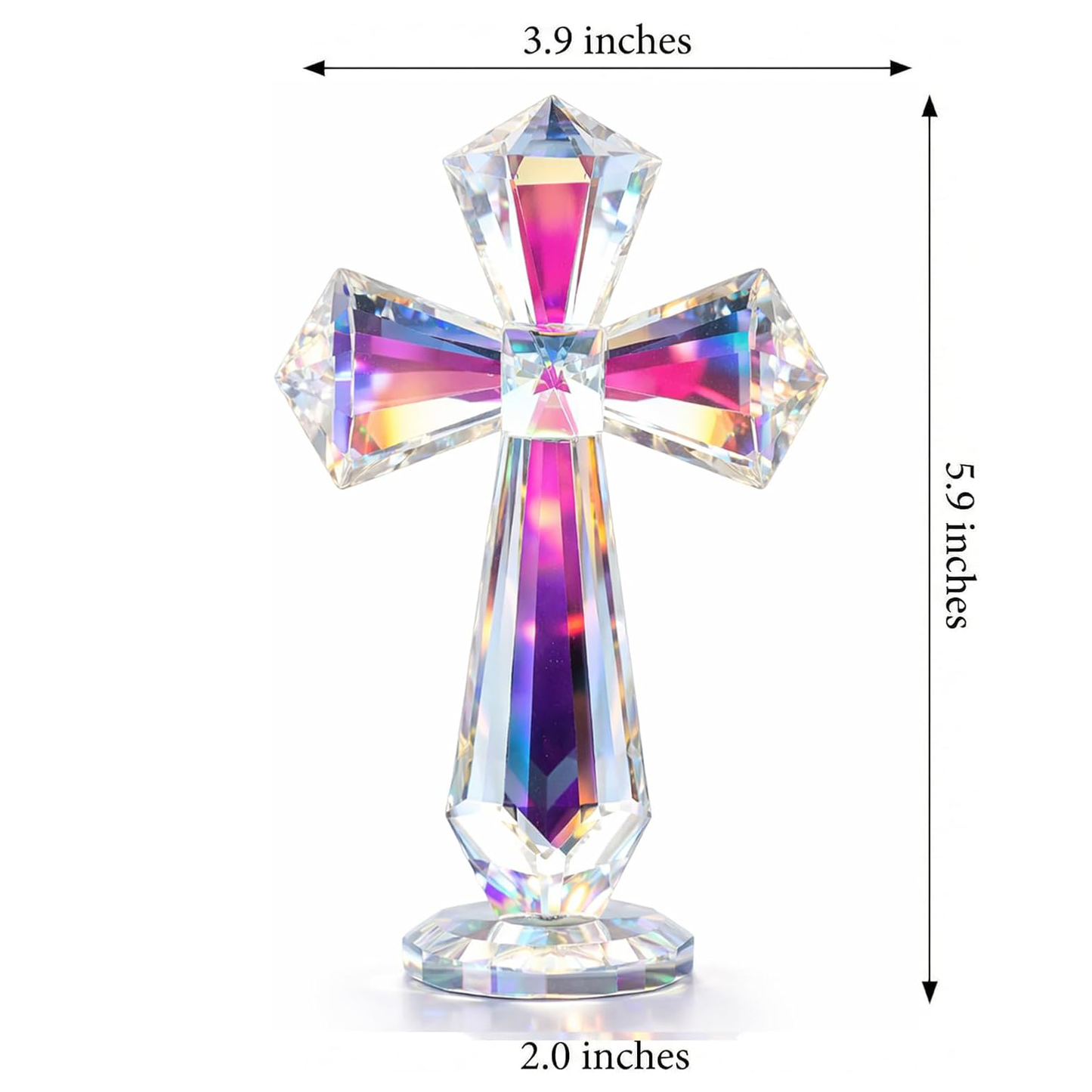 Crystal Cross Figurine Amen Artisan