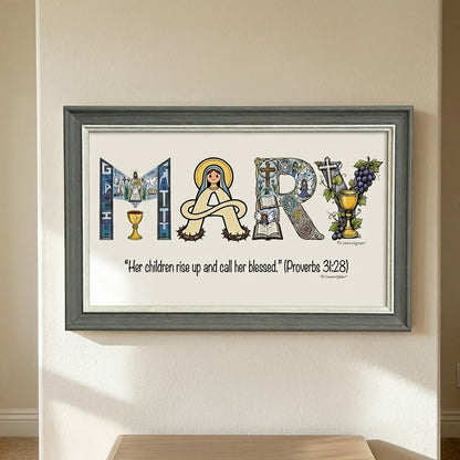 "Love You Mom"Personalized Alphabet Frame – Christian Gift for Mother’s Day & Baptism | Amen Artisan