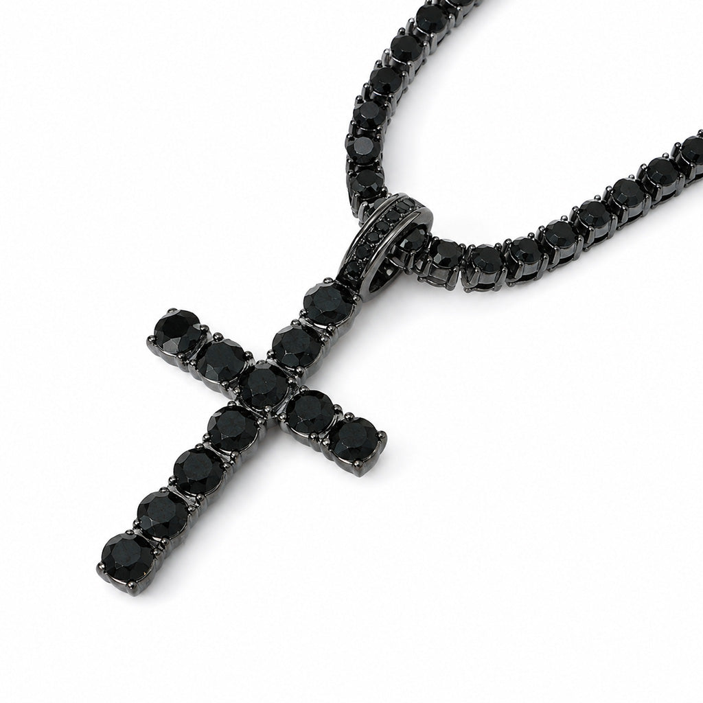 Wear Faith with Light — Rhinestone Cross Necklace