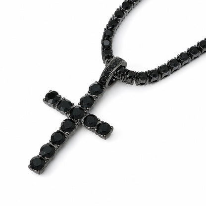 Wear Faith with Light — Rhinestone Cross Necklace