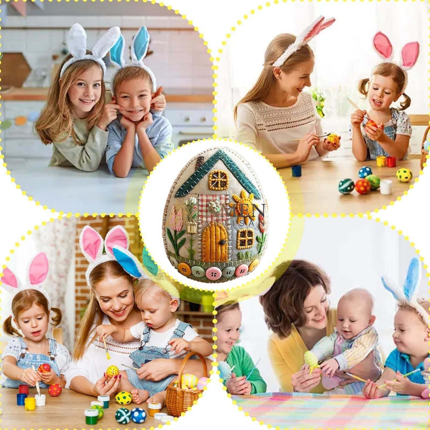 Easter Felt Egg Ornaments Amen Artisan