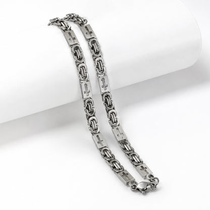 【DEAL TODAY】Two-Tone Cross Link Chain Necklace