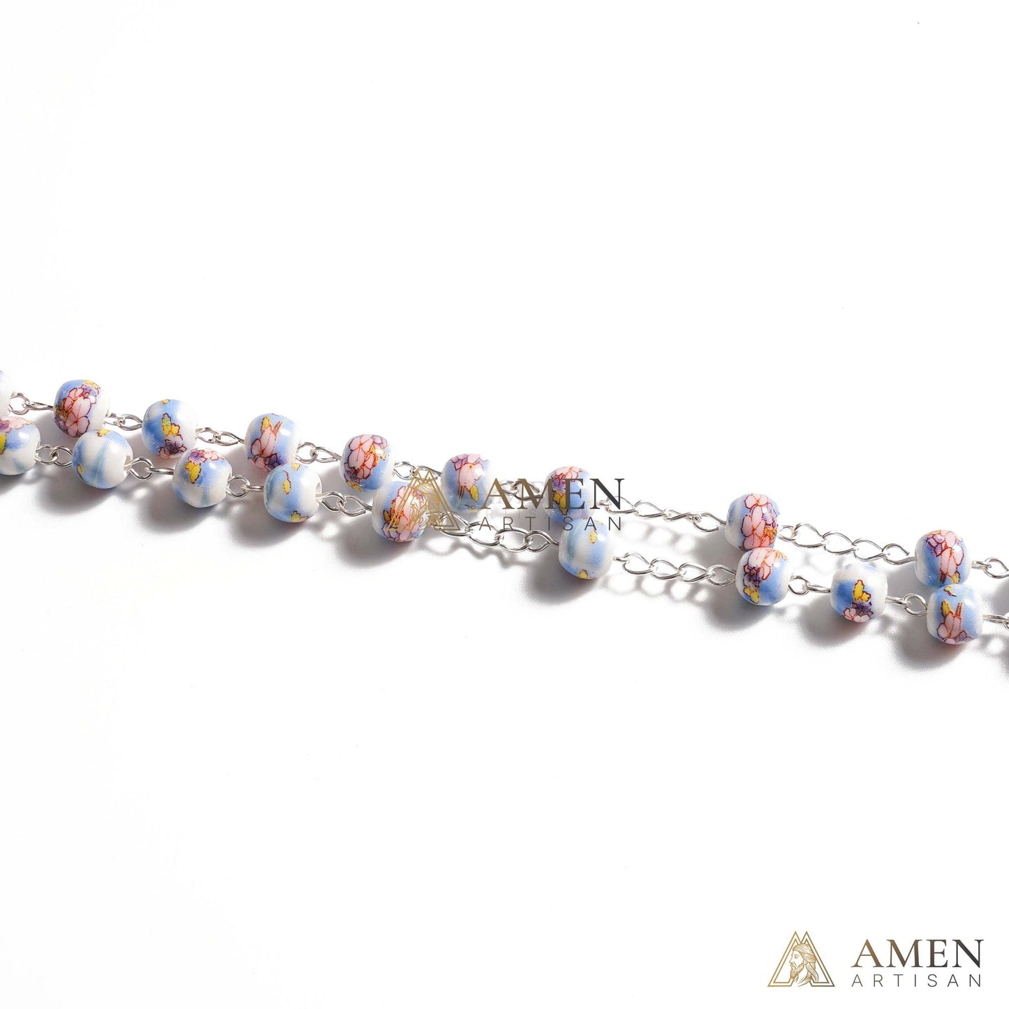 Magnolia Ceramic Rosary Amen Artisan
