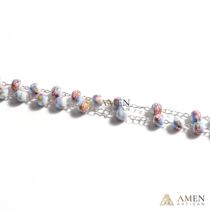 Magnolia Ceramic Rosary Amen Artisan