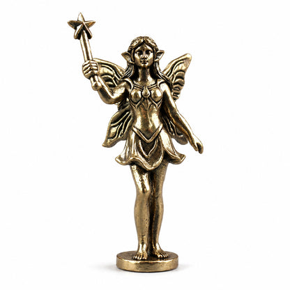 Handcrafted Solid Brass Guardian Angel Figurine - Protection, Peace & Blessing |  Amen Artisan