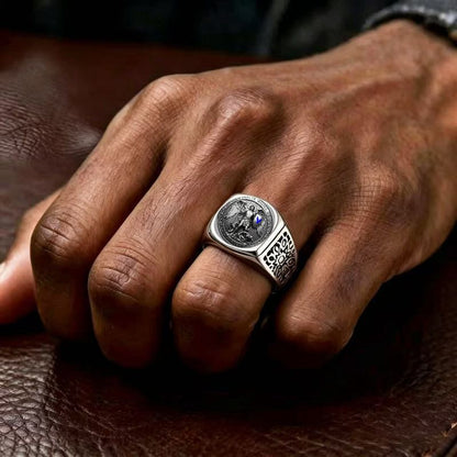 【DEAL TODAY】St. Michael the Archangel Signet Ring | Amen Artisan