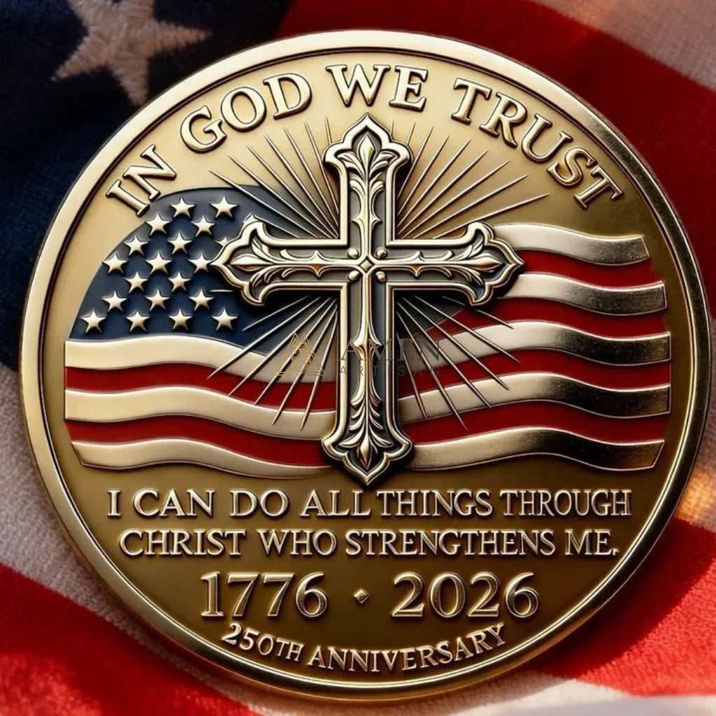 In God We Trust 250th Anniversary Commemorative Coin Amen Artisan