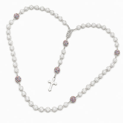 Our Lady of Guadalupe Five-Decade Rosary with Rhinestone-Covered Beads — Devotion | Amen Artisan®