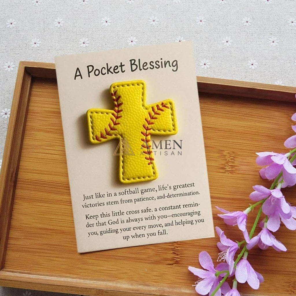 Handmade Leather Football Cross Sports Ornament