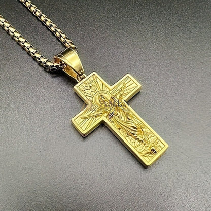 Jesus Ascension Cross Necklace  Amen Artisan
