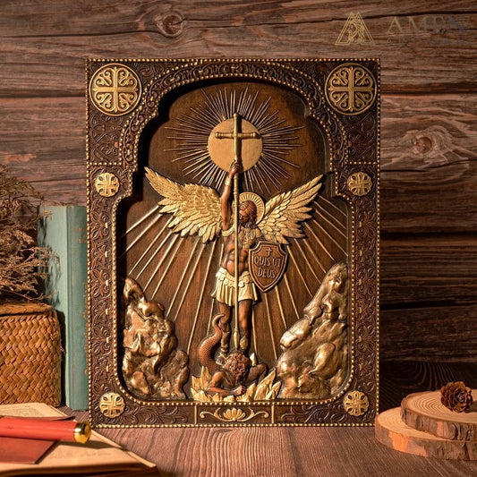 St Michael Wood Carving