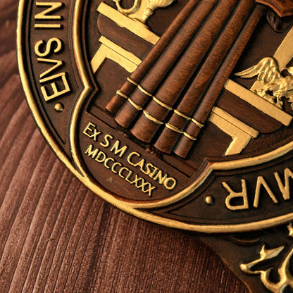 Saint Benedict Medal Wood Carving
