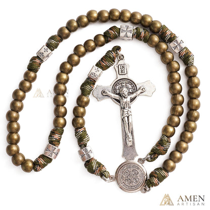 【Limited-Time 50% Off】Heavy Brass Saint Benedict Rosary – Built for Strength & Weight (~5oz)