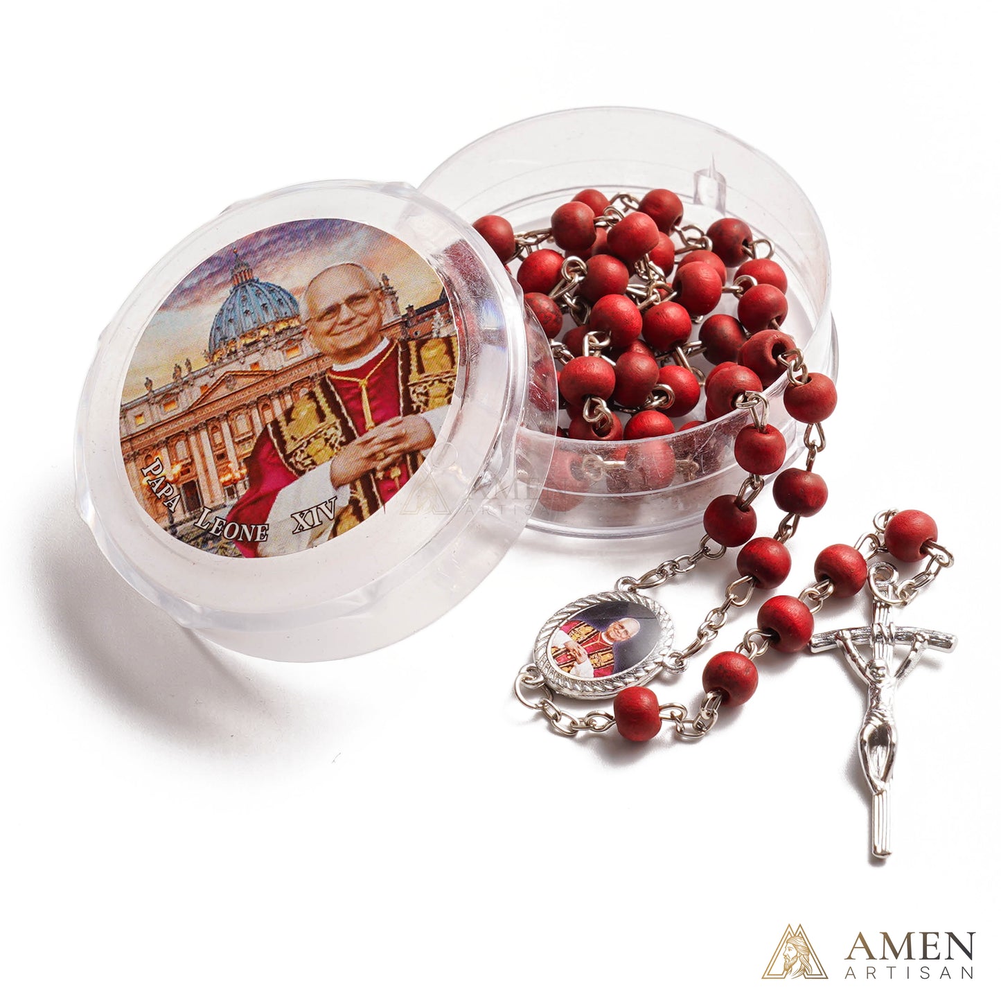 Aromatic Papal Wood Rosary — Scented Wooden Catholic Prayer Beads
