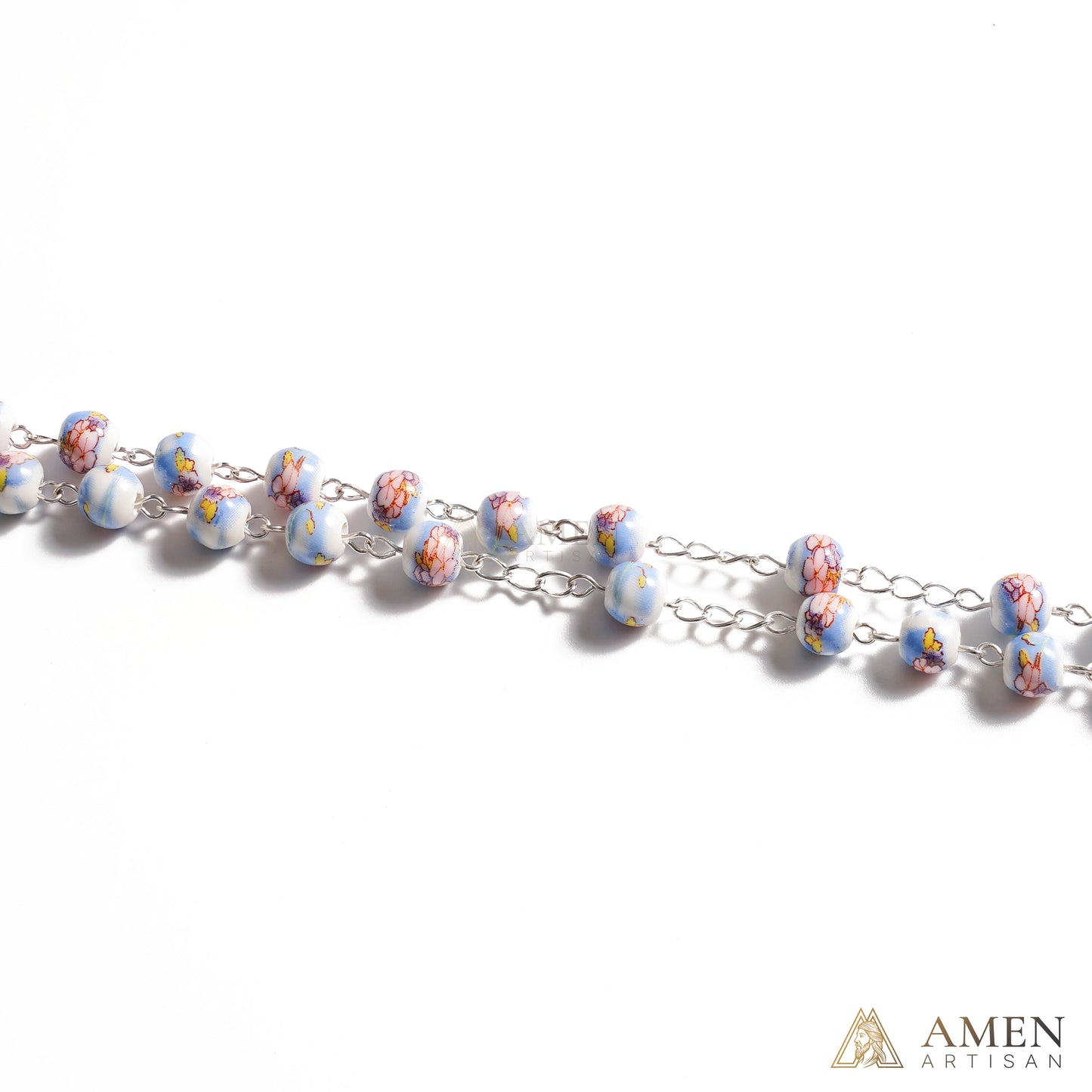 Magnolia Ceramic Rosary Amen Artisan