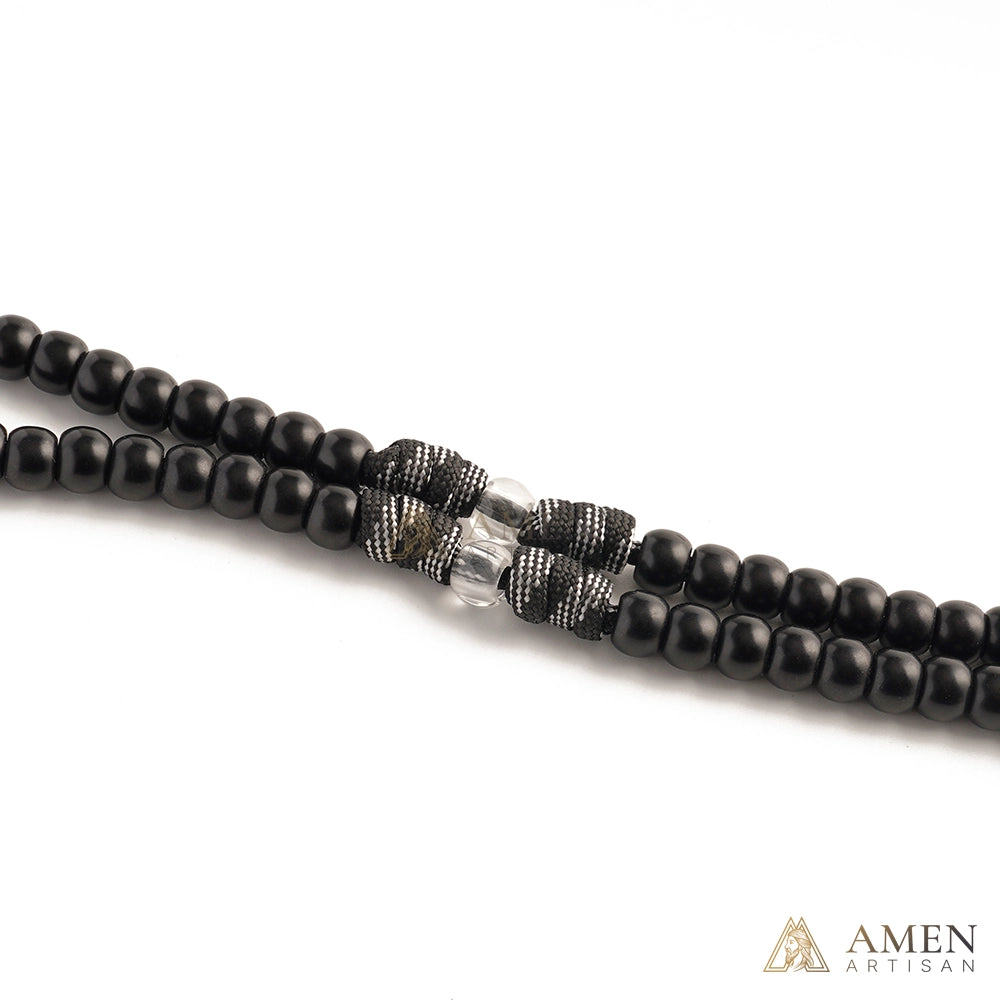 【Deal Today】Tactical Paracord Rosary — Matte Black Beads, Military-Grade Strength, Warrior’s Faith