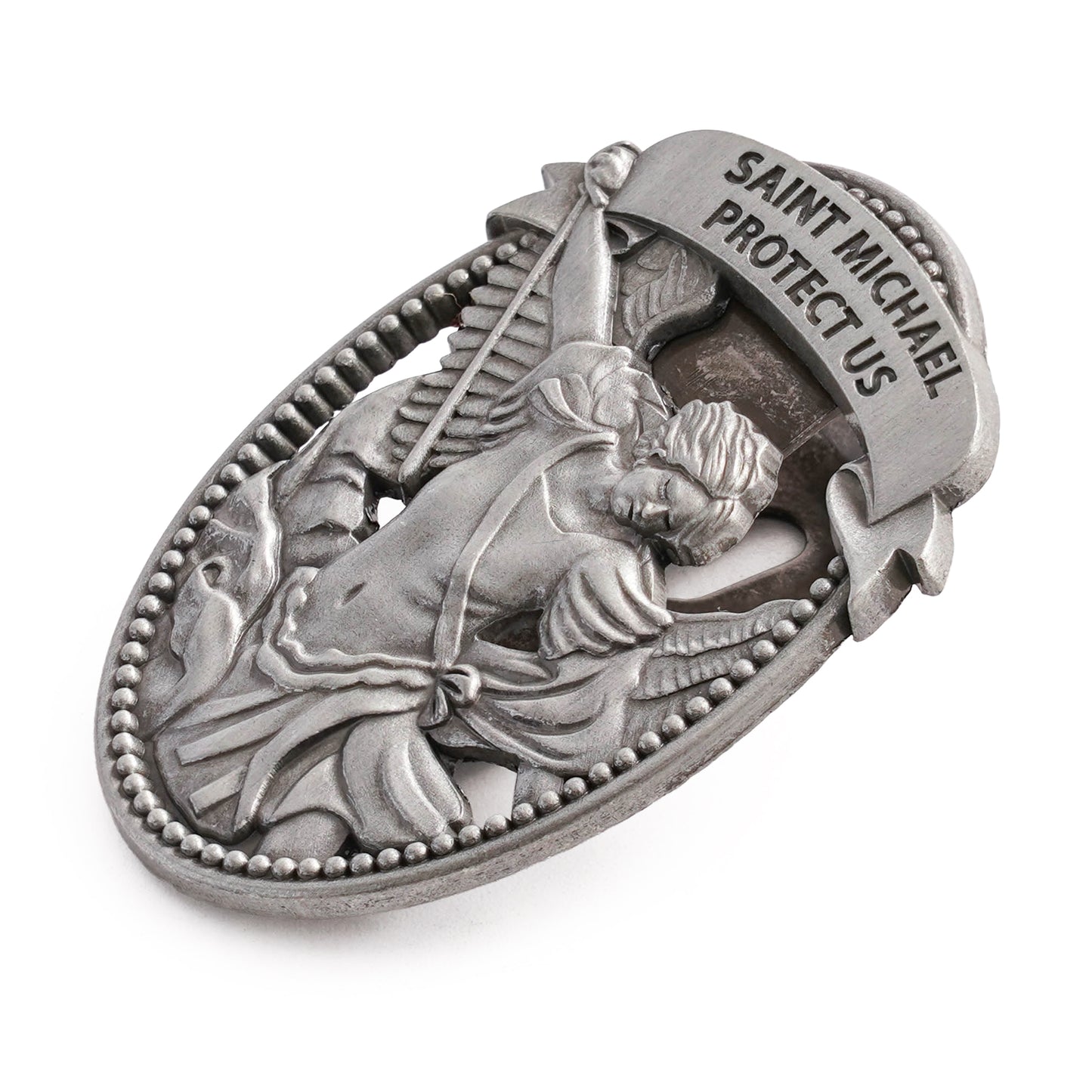St Michael Medal Car Clip