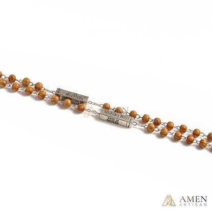 【Deal Today】Wooden Rosary with Mystery Guide Bars