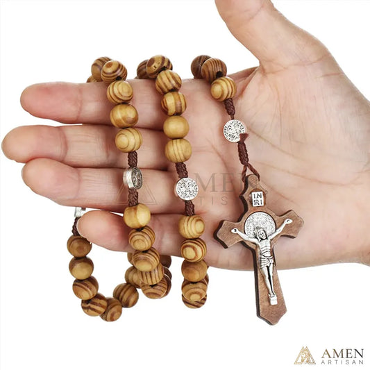 Nature Wood Rosary Amen Artisan