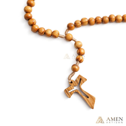 Natural Wooden Rosary Amen Artisan