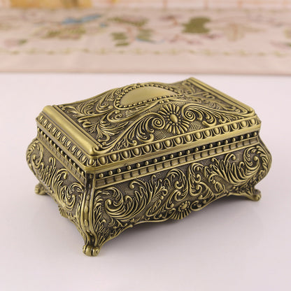 Vintage Metal Rosary Keepsake Box