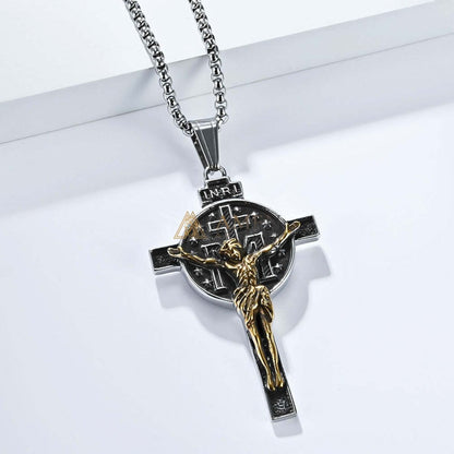 Titanium Steel Crucifix Necklace Amen Artisan