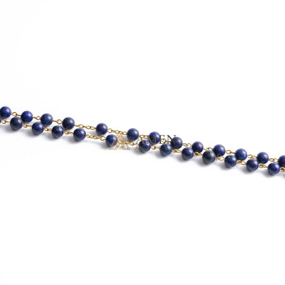 Lapis Lazuli The Holy Face of Jesus Rosary Amen Artisan