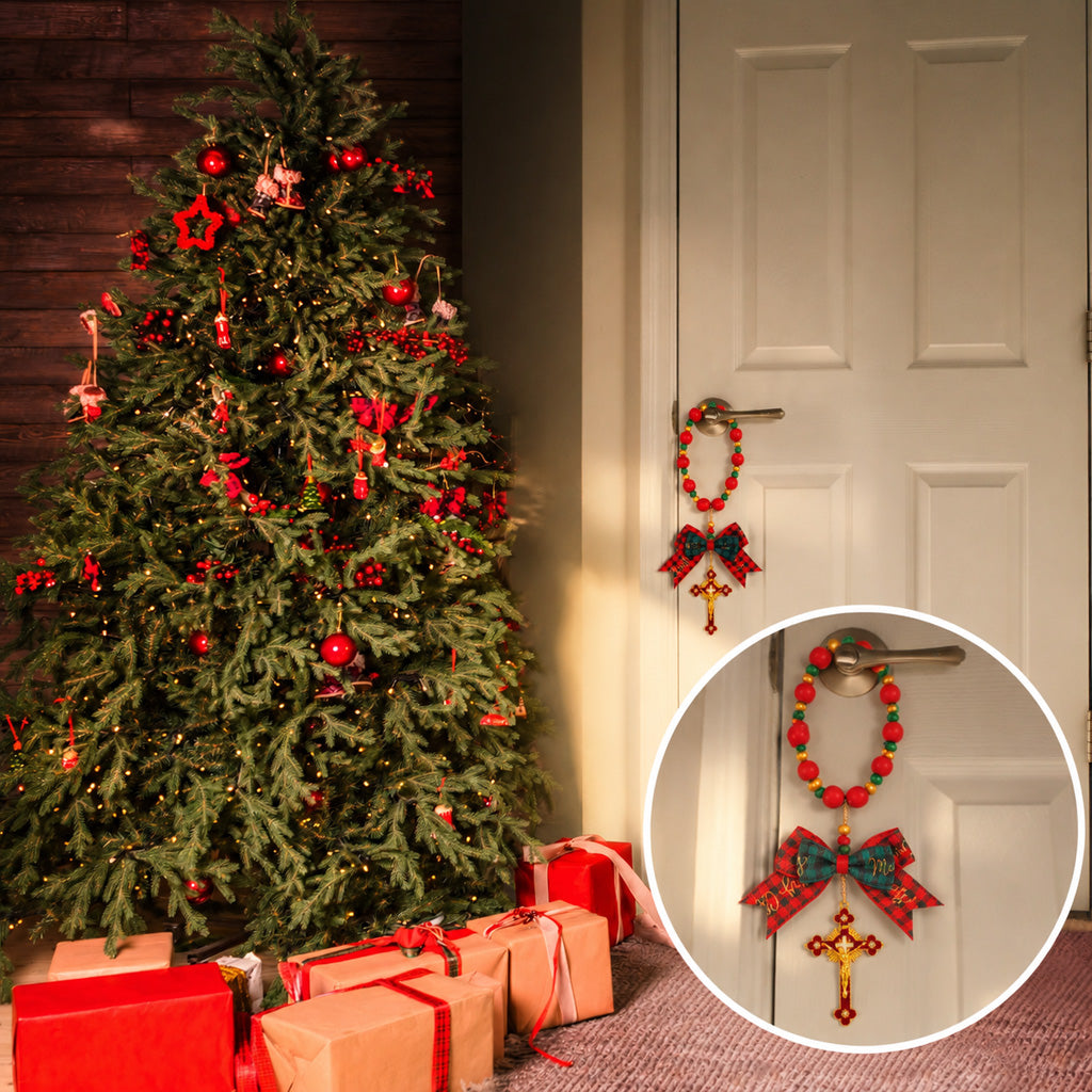 Christmas Rosary-Inspired Hanging Ornament