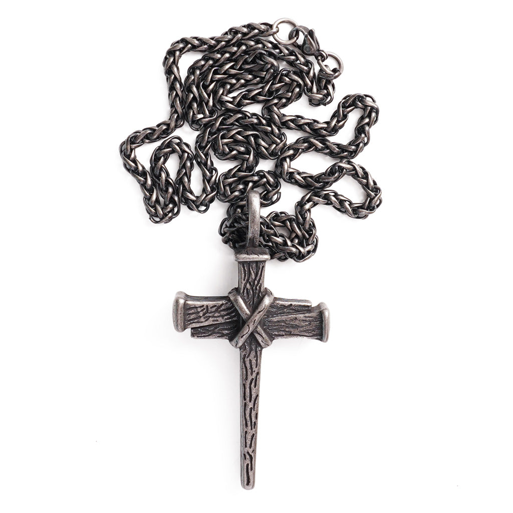 【Deal Today】Heavy Dragon Bone Chain Cross Necklace - Resilience, Faith & Sacred Protection |  Amen Artisan