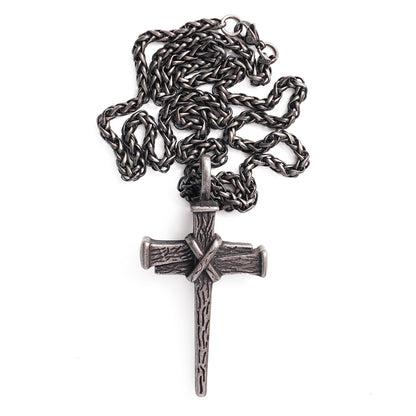 【Deal Today】Heavy Dragon Bone Chain Cross Necklace - Resilience, Faith & Sacred Protection |  Amen Artisan