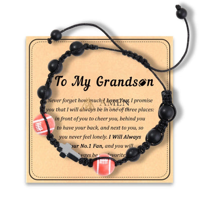 Cross Football Braided Bracelet Amen Artisan