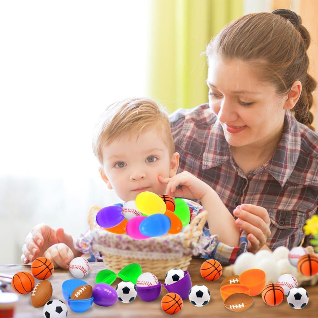 Prefilled Easter Eggs with Colorful Sports Easter Egg Gift Set  Amen Artisan