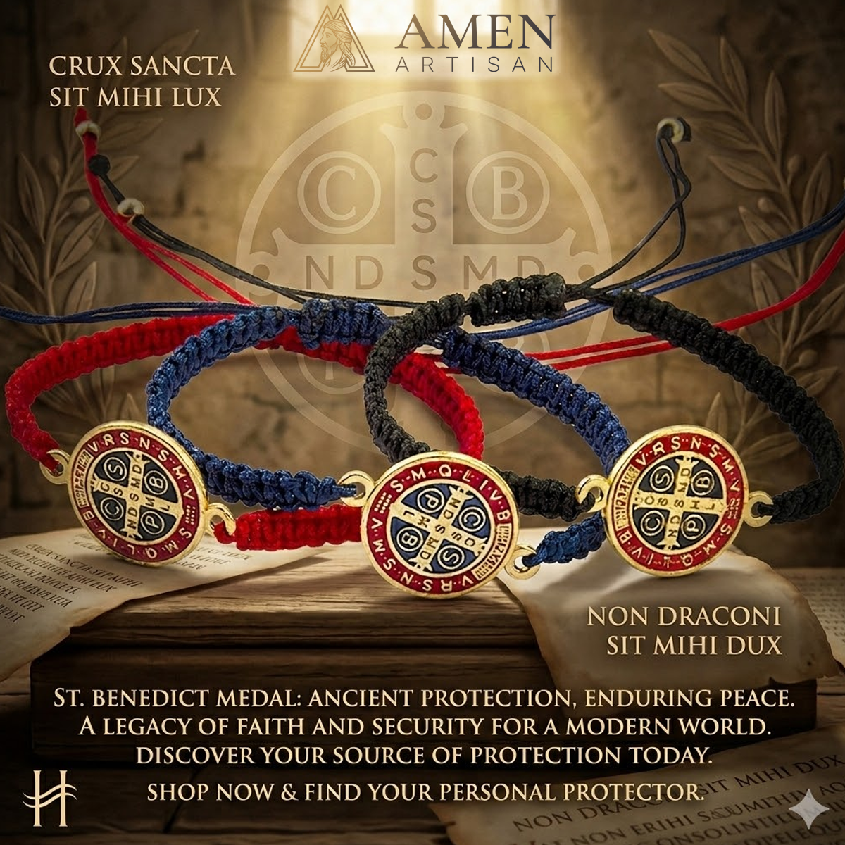 St. Benedict Medal The Guardian Bracelet Amen Artisan