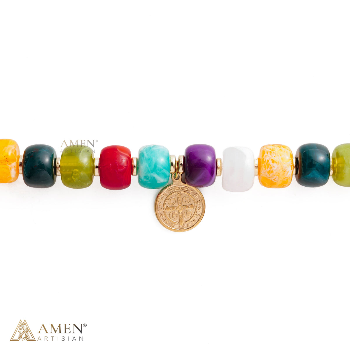 St. Benedict Multicolor Beaded Bracelet