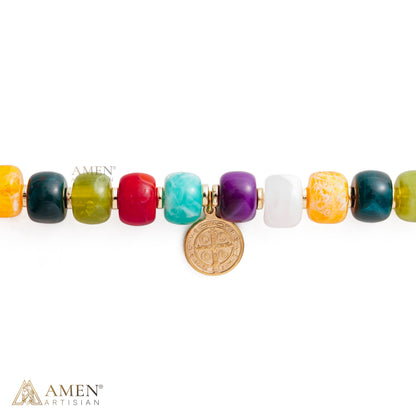 St. Benedict Multicolor Beaded Bracelet