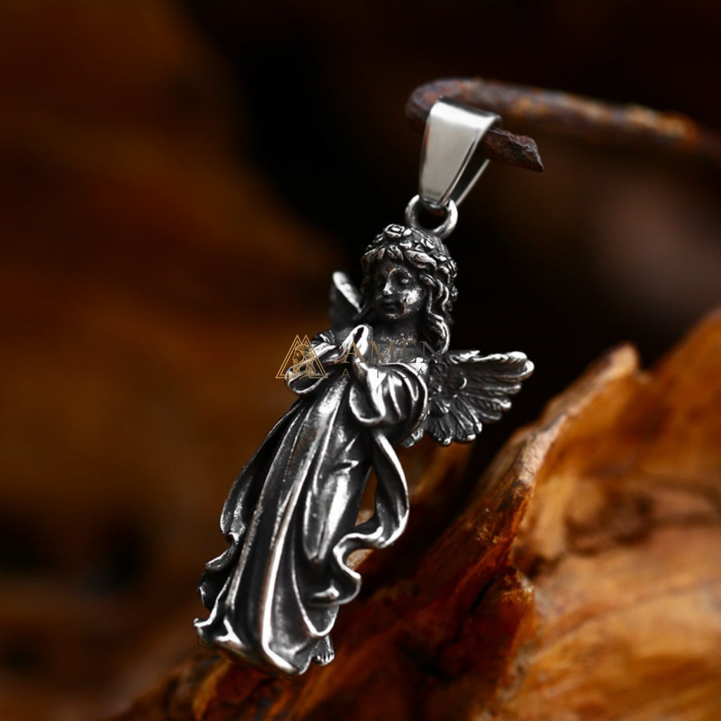 Angel Girl Pendant Necklace Amen Artisan