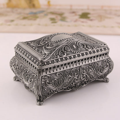 Vintage Metal Rosary Keepsake Box
